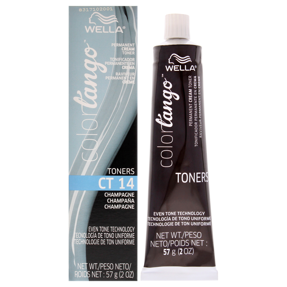 Color Tango Permanent Cream Toner - CT14 Champagne by Wella 2 oz Toner